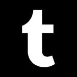 black and white tumblr logo